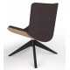 Review Upholstered Lounge Chair With Wooden Pyramid Base